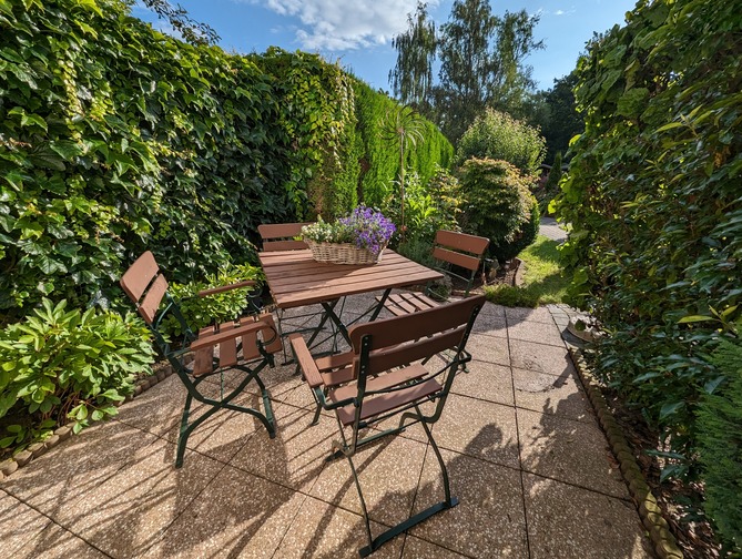 Ferienwohnung in K&uuml;hlungsborn - Thrun - Terrasse