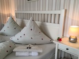 Ferienwohnung in K&auml;gsdorf - Meerblick - Beispiel Schlafzimmer 1, mit 1 Ehebett