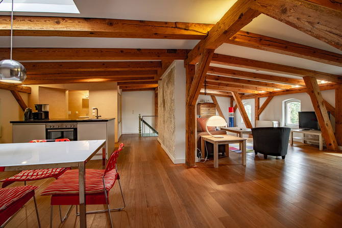 Ferienwohnung in Barh&ouml;ft - Matrosendeck - Lotsenhaus Barh&ouml;ft - Matrosendeckwohnung- offener Wohnbereich