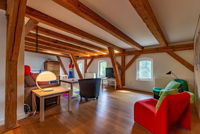 Ferienwohnung in Barh&ouml;ft - Matrosendeck - Lotsenhaus Barh&ouml;ft - Matrosendeckwohnung - offener Wohnbereich