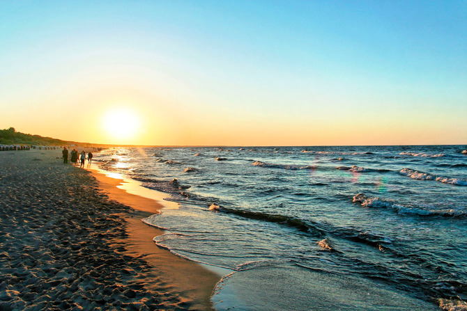 Ferienwohnung in Zinnowitz - Mare Balticum - Ihr Hausstrand am Abend