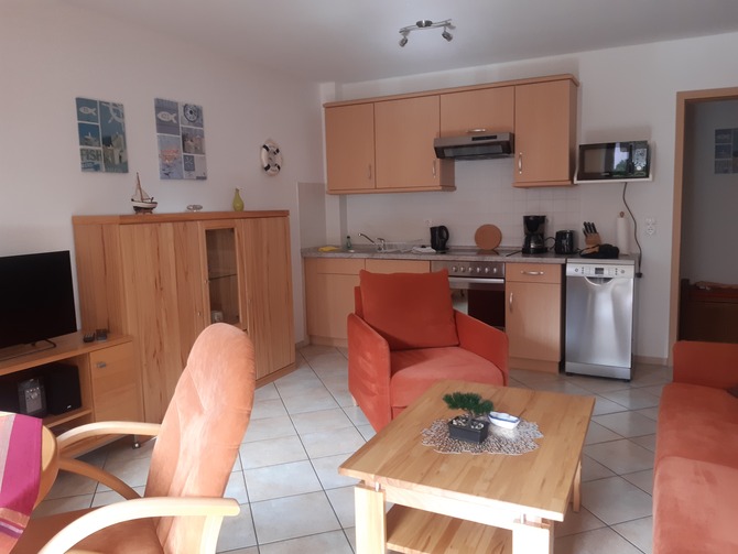 Ferienwohnung in Trassenheide - Meeresrauschen - Wohn-,K&uuml;chenbereich