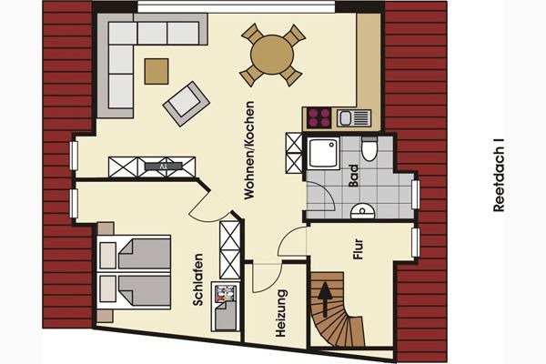 Ferienwohnung in Ostseeheilbad Zingst - Ostseebrise / Reetdach 1 - Bild 9