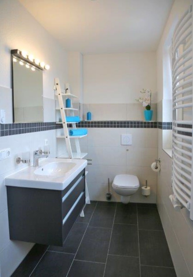 Ferienwohnung in B&ouml;rgerende - Ferienwohnung Strandkorb - Dusche