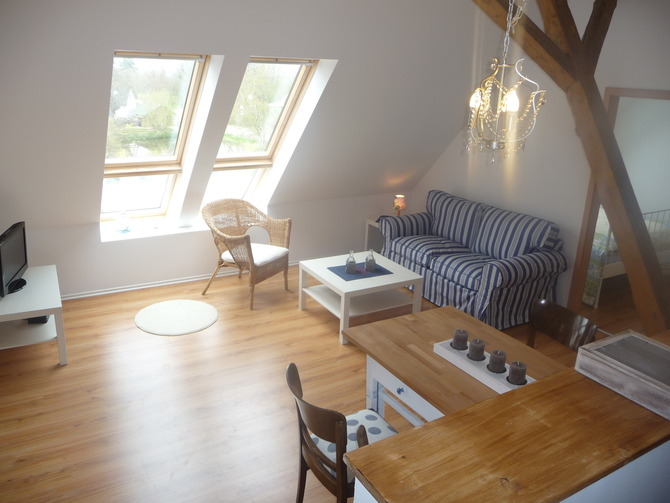 Ferienwohnung in Hans&uuml;hn - Ostsee Ferienhof Sandmann - Wohnraum