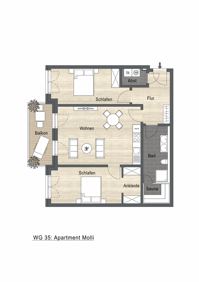 Ferienwohnung in K&uuml;hlungsborn - Ferienwohnung Molli - Riviera K&uuml;hlungsborn - Bild 15