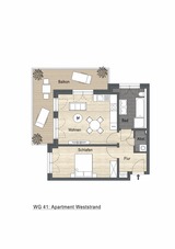 Ferienwohnung in K&uuml;hlungsborn - Ferienwohnung Weststrand - Riviera K&uuml;hlungsborn - Bild 12
