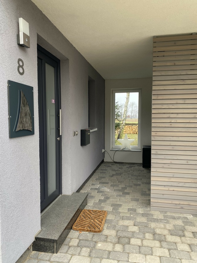 Ferienhaus in Pruchten - Ferienhus Darsskieker - Eingang zum Haus mit Vorraum