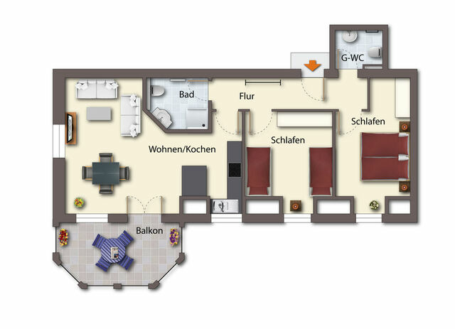 Ferienwohnung in Seebad Bansin - (Brise) Villa Frisia App. 28 - Bild 19